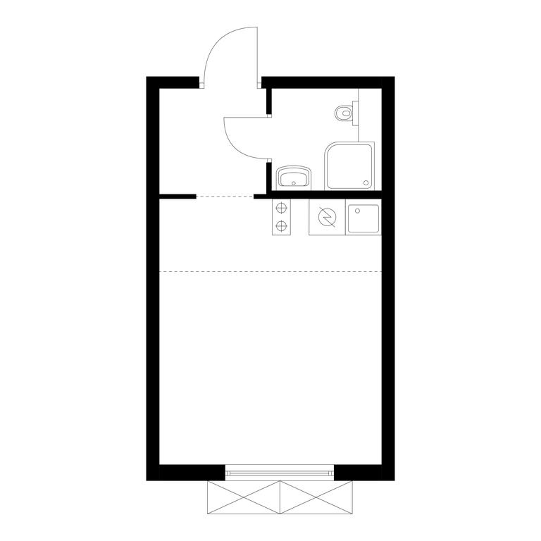 Apartment Sale, 21.7 sq. m. at Ilinskie Luga, Zapovednaya Street, 1, posyolok Ilyinskoye-Usovo, Krasnogorsk City District, Moscow Region, Russia #1
