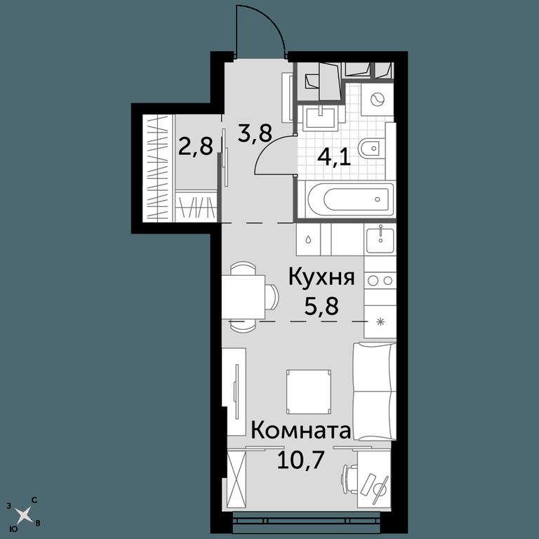 Apartment Sale, 27.2 sq. m. at Rotterdam, Varshavskoye Highway, 37Ак1с2, Moscow, Russia #1 Apartment Sale, 27.2 sq. m. at Rotterdam, Varshavskoye Highway, 37Ак1с2, Moscow, Russia #1