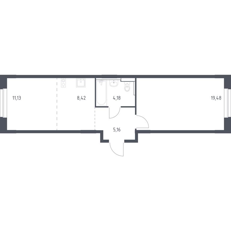 Apartment Sale, 48.37 sq. m. at Novoe Vnukovo, kvartal № 38, Kokoshkino Settlement, Moscow, Russia #1 Apartment Sale, 48.37 sq. m. at Novoe Vnukovo, kvartal № 38, Kokoshkino Settlement, Moscow, Russia #1