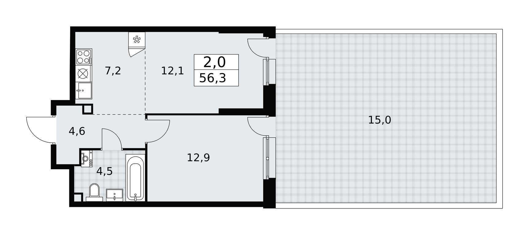 1-BD Apartment Sale, 56.3平方米 at Dzen-Kvartaly, ulitsa Aleksandry Monakhovoy, 2/3, Sosenskoye Settlement, Moscow, Russia #1 1-BD Apartment Sale, 56.3平方米 at Dzen-Kvartaly, ulitsa Aleksandry Monakhovoy, 2/3, Sosenskoye Settlement, Moscow, Russia #1