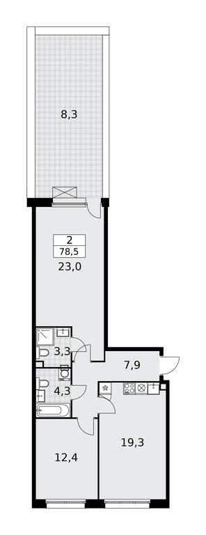 1-BD Apartment Sale, 78.5平方米 at Dzen-Kvartaly, ulitsa Aleksandry Monakhovoy, 2/3, Sosenskoye Settlement, Moscow, Russia #2 1-BD Apartment Sale, 78.5平方米 at Dzen-Kvartaly, ulitsa Aleksandry Monakhovoy, 2/3, Sosenskoye Settlement, Moscow, Russia #2