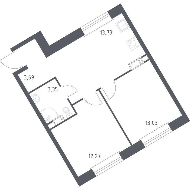1-BD Apartment Sale, 46.07 sq. m. at Eko Bunino, prospekt Kuprina, 34к1, Sosenskoye Settlement, Moscow, Russia #1 1-BD Apartment Sale, 46.07 sq. m. at Eko Bunino, prospekt Kuprina, 34к1, Sosenskoye Settlement, Moscow, Russia #1