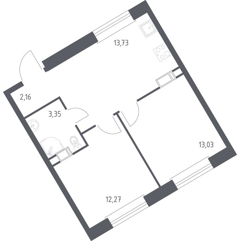 1-BD Apartment Sale, 44.54平方米 at Eko Bunino, prospekt Kuprina, 34к1, Sosenskoye Settlement, Moscow, Russia #1 1-BD Apartment Sale, 44.54平方米 at Eko Bunino, prospekt Kuprina, 34к1, Sosenskoye Settlement, Moscow, Russia #1