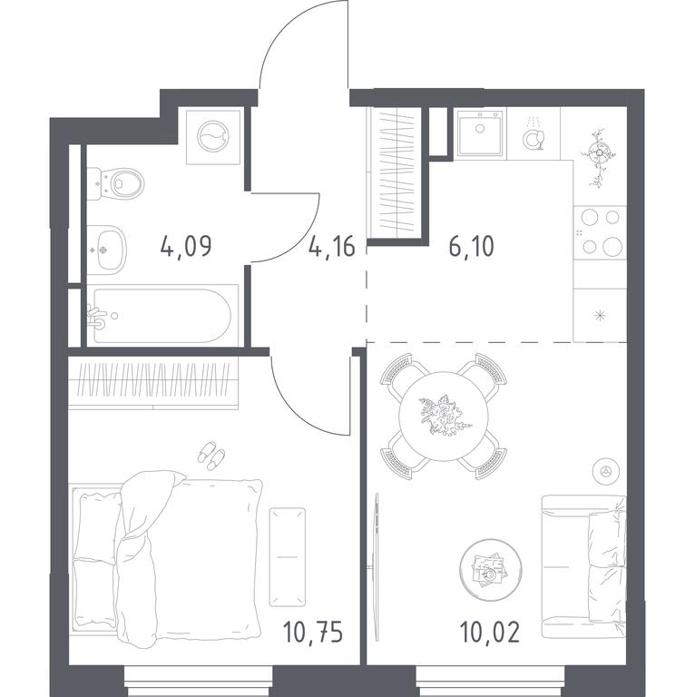 Apartment Sale, 35.12平方米 at Mytishchi Park, Silikatnaya ulitsa, 41к3, Mytischi, Moscow Region, Russia #2 Apartment Sale, 35.12平方米 at Mytishchi Park, Silikatnaya ulitsa, 41к3, Mytischi, Moscow Region, Russia #2