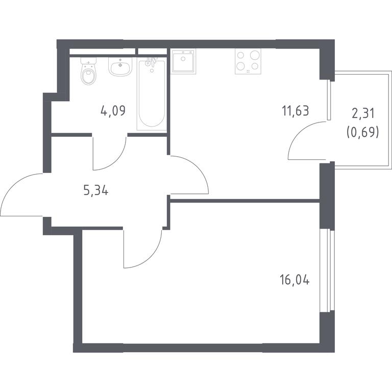 Apartment Sale, 37.79平方米 at Mytishchi Park, Silikatnaya ulitsa, 41к3, Mytischi, Moscow Region, Russia #1 Apartment Sale, 37.79平方米 at Mytishchi Park, Silikatnaya ulitsa, 41к3, Mytischi, Moscow Region, Russia #1