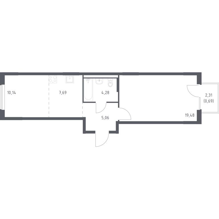 Apartment Sale, 47.34 sq. m. at Mytishchi Park, Silikatnaya ulitsa, 41к3, Mytischi, Moscow Region, Russia #1 Apartment Sale, 47.34 sq. m. at Mytishchi Park, Silikatnaya ulitsa, 41к3, Mytischi, Moscow Region, Russia #1