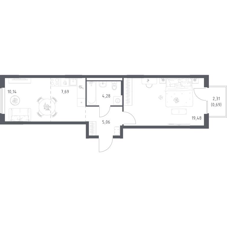 Apartment Sale, 47.34 sq. m. at Mytishchi Park, Silikatnaya ulitsa, 41к3, Mytischi, Moscow Region, Russia #2 Apartment Sale, 47.34 sq. m. at Mytishchi Park, Silikatnaya ulitsa, 41к3, Mytischi, Moscow Region, Russia #2