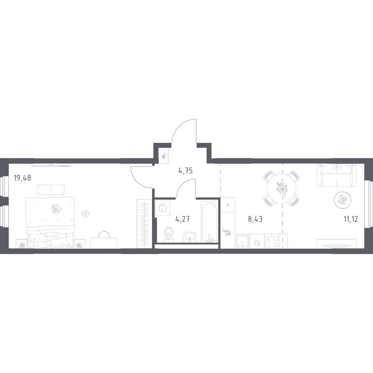Apartment Sale, 48.05 sq. m. at Mytishchi Park, Silikatnaya ulitsa, 41к3, Mytischi, Moscow Region, Russia #2 Apartment Sale, 48.05 sq. m. at Mytishchi Park, Silikatnaya ulitsa, 41к3, Mytischi, Moscow Region, Russia #2