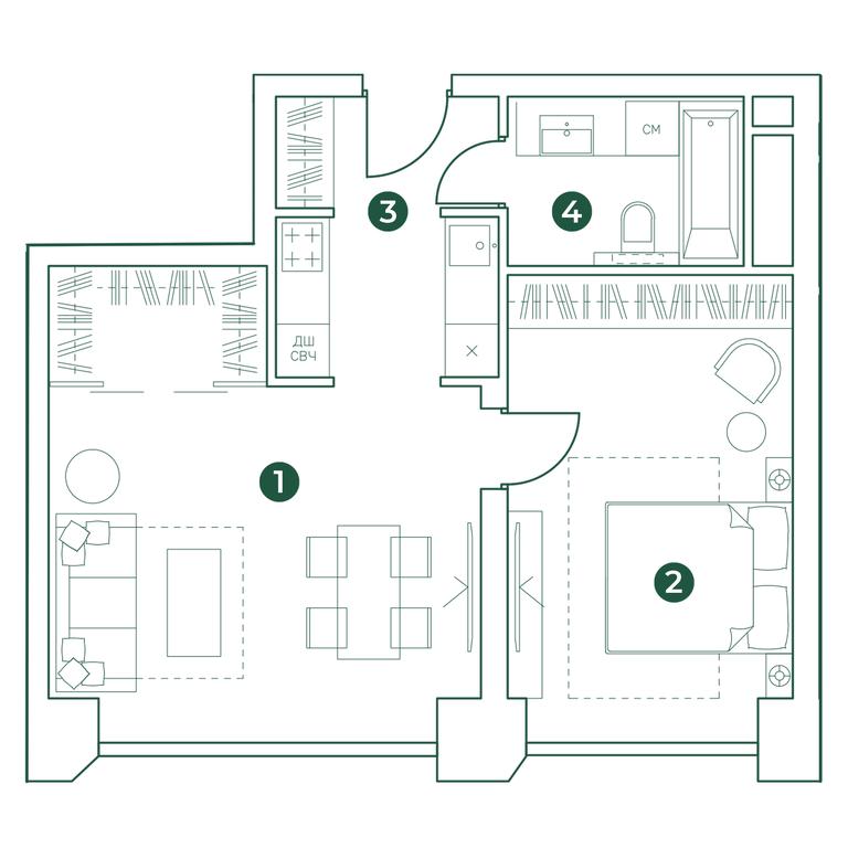 1-BD Apartment Sale, 51.9 sq. m. at Very, Botanicheskaya Street, 29, Moscow, Russia #1 1-BD Apartment Sale, 51.9 sq. m. at Very, Botanicheskaya Street, 29, Moscow, Russia #1