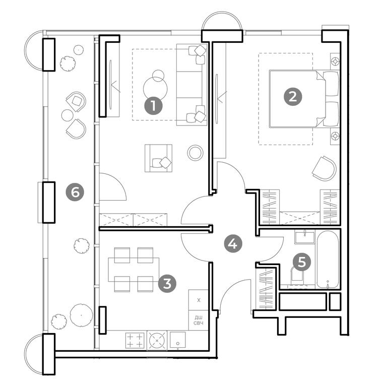 1-BD Apartment Sale, 69.8 sq. m. at Nametkin Tower, Namyotkina Street, 10А, Moscow, Russia #2 1-BD Apartment Sale, 69.8 sq. m. at Nametkin Tower, Namyotkina Street, 10А, Moscow, Russia #2