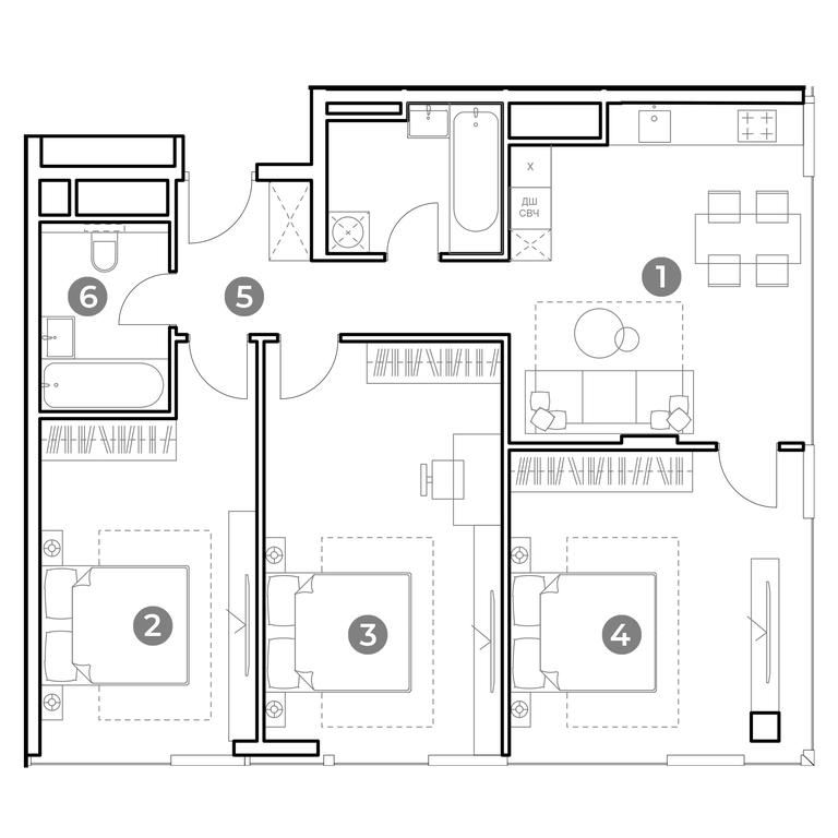 3-BD Apartment Sale, 90.4平方米 at Nametkin Tower, Namyotkina Street, 10А, Moscow, Russia #1 3-BD Apartment Sale, 90.4平方米 at Nametkin Tower, Namyotkina Street, 10А, Moscow, Russia #1