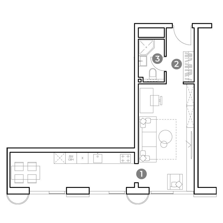 Apartment Sale, 37.1 sq. m. at Nametkin Tower, Namyotkina Street, 10А, Moscow, Russia #2 Apartment Sale, 37.1 sq. m. at Nametkin Tower, Namyotkina Street, 10А, Moscow, Russia #2
