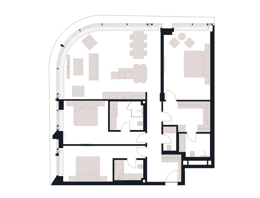 3-BD Apartment Sale, 149平方米 at Victory Park Residences, Bratyev Fonchenko Street, вл3, Moscow, Russia #2 3-BD Apartment Sale, 149平方米 at Victory Park Residences, Bratyev Fonchenko Street, вл3, Moscow, Russia #2