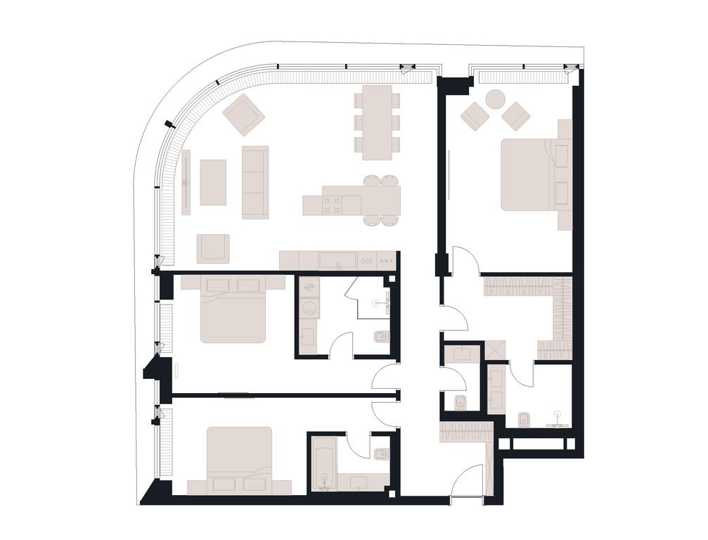 3-BD Apartment Sale, 149平方米 at Victory Park Residences, Bratyev Fonchenko Street, вл3, Moscow, Russia #1 3-BD Apartment Sale, 149平方米 at Victory Park Residences, Bratyev Fonchenko Street, вл3, Moscow, Russia #1