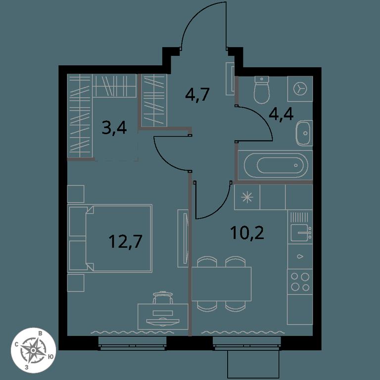 1-BD Apartment Sale, 35.4 sq. m. at 1 Izmajlovskij, Montazhnaya Street, 8с13, Moscow, Russia #1 1-BD Apartment Sale, 35.4 sq. m. at 1 Izmajlovskij, Montazhnaya Street, 8с13, Moscow, Russia #1