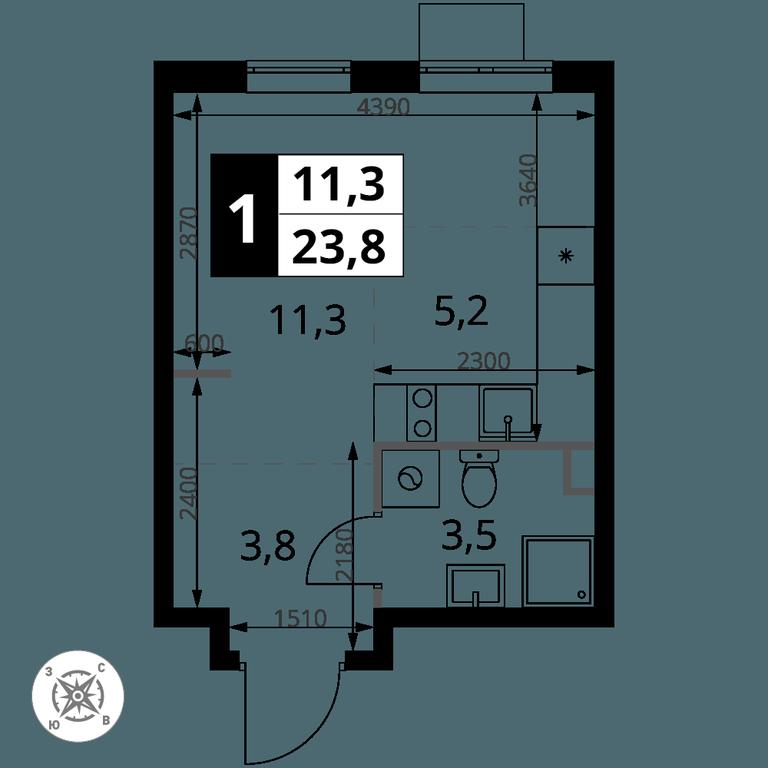 Apartment Sale, 23.8平方米 at Pervy Sheremetevskij, Komsomolskaya Street, 16, Khimki, Moscow Region, Russia #1 Apartment Sale, 23.8平方米 at Pervy Sheremetevskij, Komsomolskaya Street, 16, Khimki, Moscow Region, Russia #1