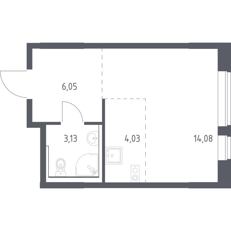 Apartment Sale, 27.29平方米 at Kvartal Marino, kvartal № 175, 1с1, Filimonkovskoye Municipal Formation, Moscow, Russia #1 Apartment Sale, 27.29平方米 at Kvartal Marino, kvartal № 175, 1с1, Filimonkovskoye Municipal Formation, Moscow, Russia #1