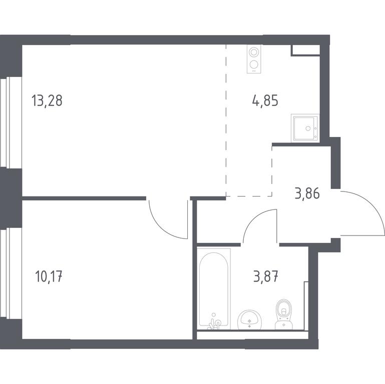 Apartment Sale, 36.03平方米 at Kvartal Marino, kvartal № 175, 1с1, Filimonkovskoye Municipal Formation, Moscow, Russia #1 Apartment Sale, 36.03平方米 at Kvartal Marino, kvartal № 175, 1с1, Filimonkovskoye Municipal Formation, Moscow, Russia #1