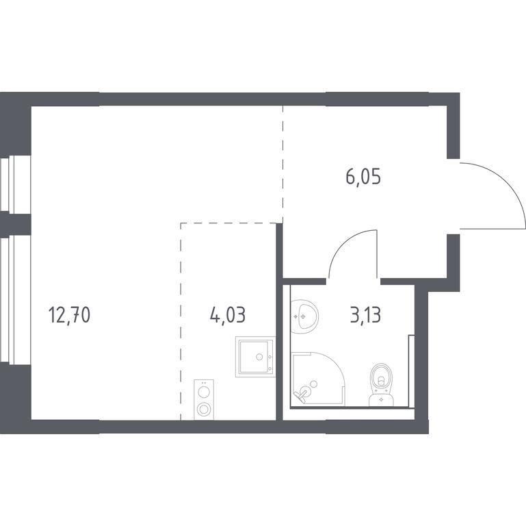 Apartment Sale, 25.91平方米 at Kvartal Marino, kvartal № 175, 1с1, Filimonkovskoye Municipal Formation, Moscow, Russia #1 Apartment Sale, 25.91平方米 at Kvartal Marino, kvartal № 175, 1с1, Filimonkovskoye Municipal Formation, Moscow, Russia #1