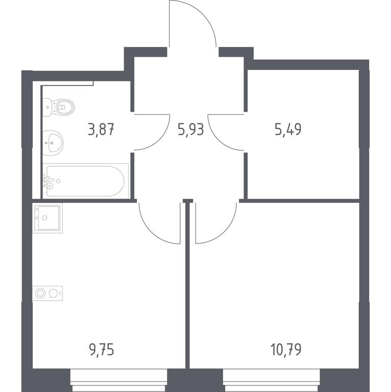 Apartment Sale, 35.83平方米 at Kvartal Marino, kvartal № 175, 1с1, Filimonkovskoye Municipal Formation, Moscow, Russia #1 Apartment Sale, 35.83平方米 at Kvartal Marino, kvartal № 175, 1с1, Filimonkovskoye Municipal Formation, Moscow, Russia #1