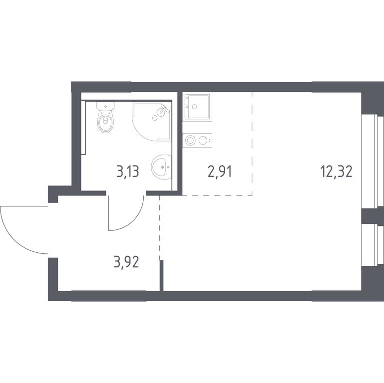 Apartment Sale, 22.28平方米 at Kvartal Marino, kvartal № 175, 1с1, Filimonkovskoye Municipal Formation, Moscow, Russia #1 Apartment Sale, 22.28平方米 at Kvartal Marino, kvartal № 175, 1с1, Filimonkovskoye Municipal Formation, Moscow, Russia #1