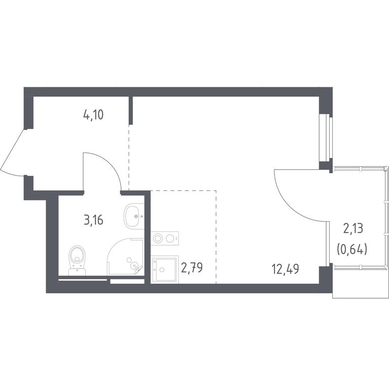 Apartment Sale, 23.18 sq. m. at Ostafevo, Ostafyevskoe Highway, 12к1, Ryazanovskoe Settlement, Moscow, Russia #1