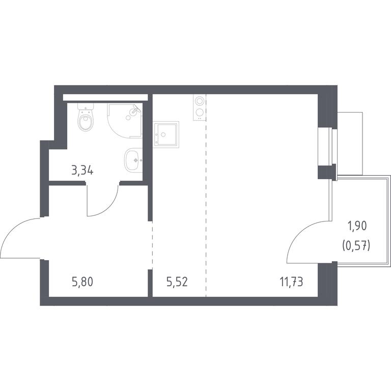 Apartment Sale, 26.96平方米 at Novoe Vidnoe, Kalinovka Village, Leninskiy City District, Moscow Region, Russia #1 Apartment Sale, 26.96平方米 at Novoe Vidnoe, Kalinovka Village, Leninskiy City District, Moscow Region, Russia #1