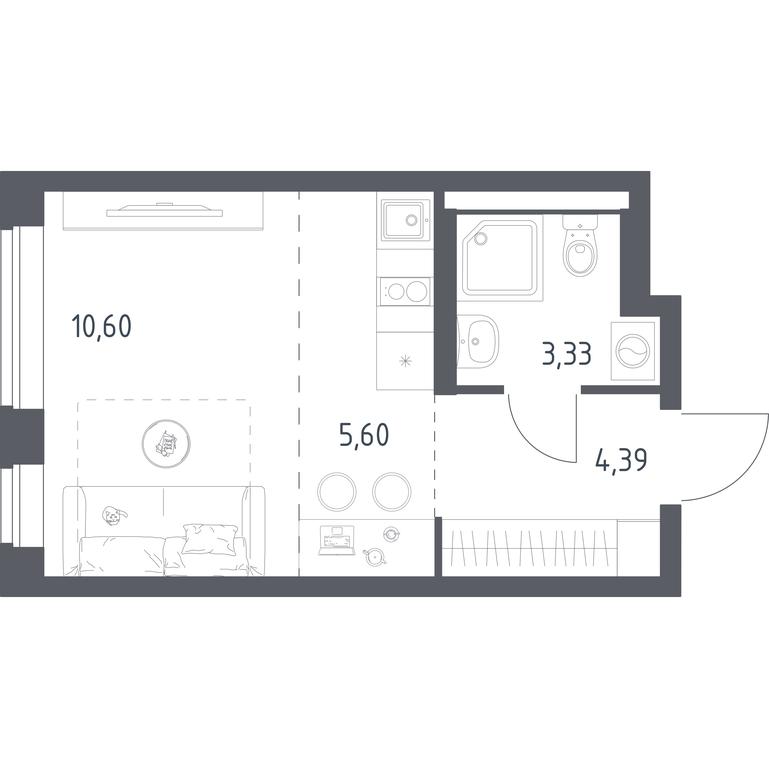 Apartment Sale, 23.92 sq. m. at Novoe Vidnoe, Kalinovka Village, Leninskiy City District, Moscow Region, Russia #2 Apartment Sale, 23.92 sq. m. at Novoe Vidnoe, Kalinovka Village, Leninskiy City District, Moscow Region, Russia #2