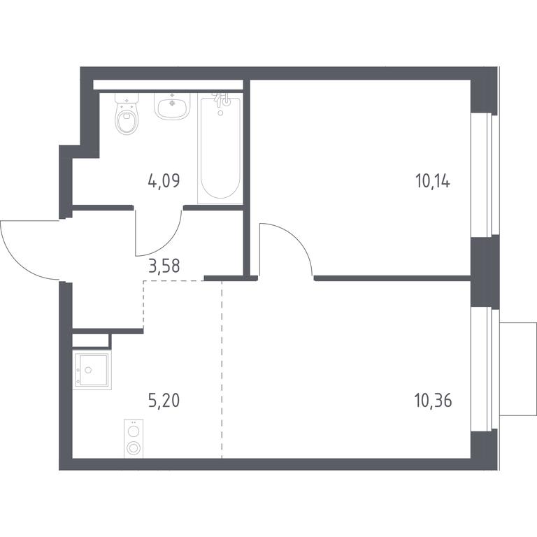 Apartment Sale, 33.37 sq. m. at Novoe Vidnoe, Kalinovka Village, Leninskiy City District, Moscow Region, Russia #1 Apartment Sale, 33.37 sq. m. at Novoe Vidnoe, Kalinovka Village, Leninskiy City District, Moscow Region, Russia #1