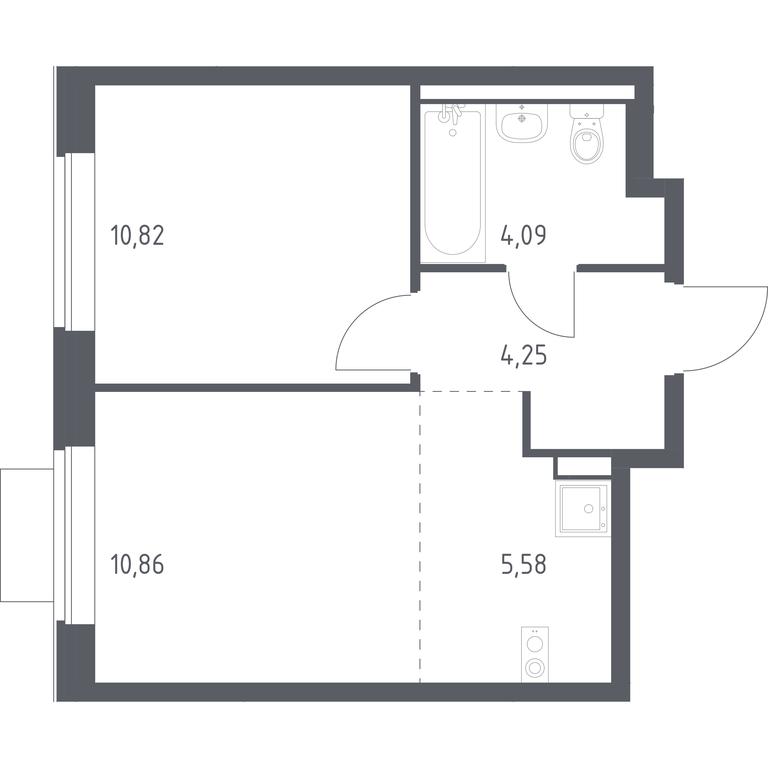 Apartment Sale, 35.6 sq. m. at Novoe Vidnoe, Kalinovka Village, Leninskiy City District, Moscow Region, Russia #1 Apartment Sale, 35.6 sq. m. at Novoe Vidnoe, Kalinovka Village, Leninskiy City District, Moscow Region, Russia #1