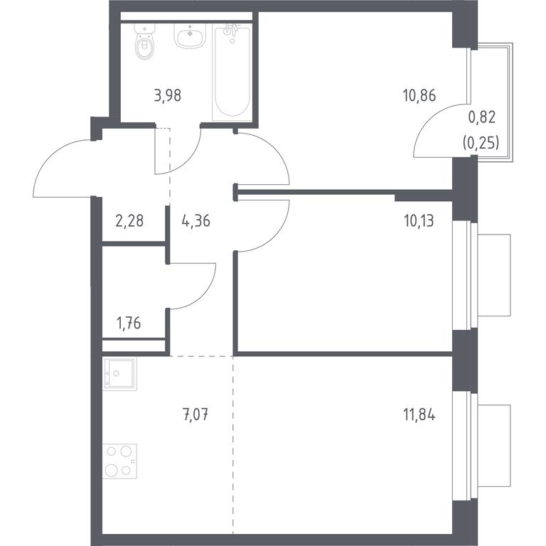 1-BD Apartment Sale, 52.53平方米 at Novoe Vidnoe, Kalinovka Village, Leninskiy City District, Moscow Region, Russia #1 1-BD Apartment Sale, 52.53平方米 at Novoe Vidnoe, Kalinovka Village, Leninskiy City District, Moscow Region, Russia #1