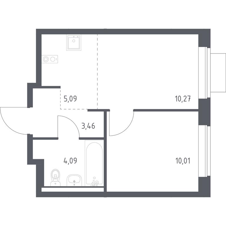 Apartment Sale, 32.92平方米 at Novoe Vidnoe, Kalinovka Village, Leninskiy City District, Moscow Region, Russia #1 Apartment Sale, 32.92平方米 at Novoe Vidnoe, Kalinovka Village, Leninskiy City District, Moscow Region, Russia #1