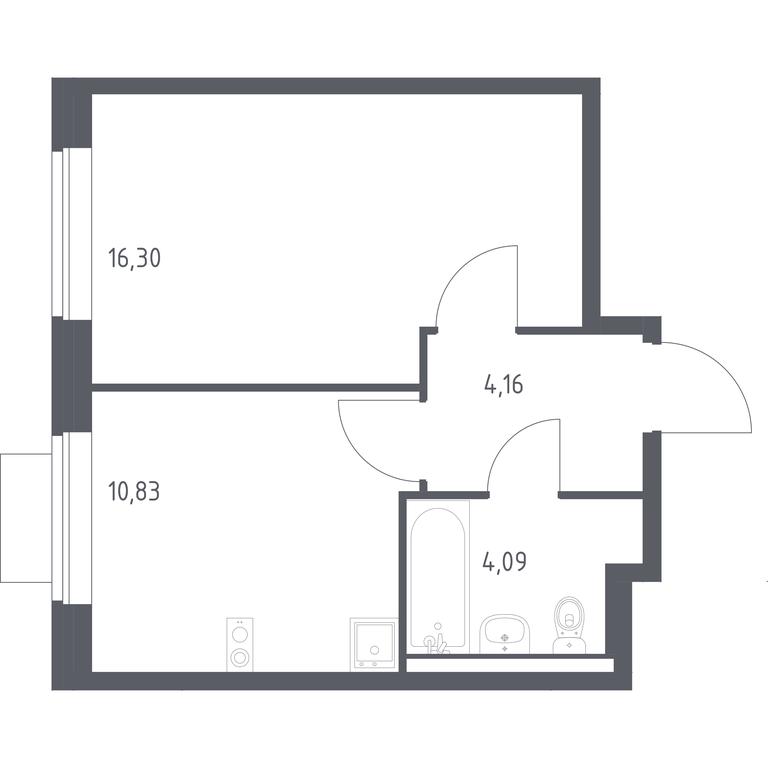 Apartment Sale, 35.38 sq. m. at Novoe Vidnoe, Kalinovka Village, Leninskiy City District, Moscow Region, Russia #1