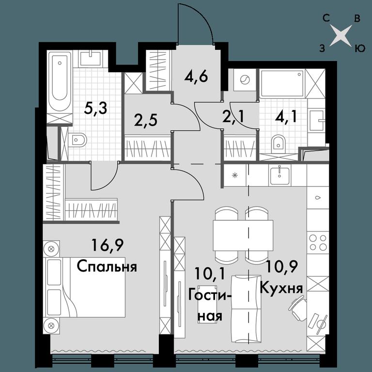 2-BD Apartment Sale, 56.5 sq. m. at Sydney City, Shenogina Street, 2, Moscow, Russia #1 2-BD Apartment Sale, 56.5 sq. m. at Sydney City, Shenogina Street, 2, Moscow, Russia #1