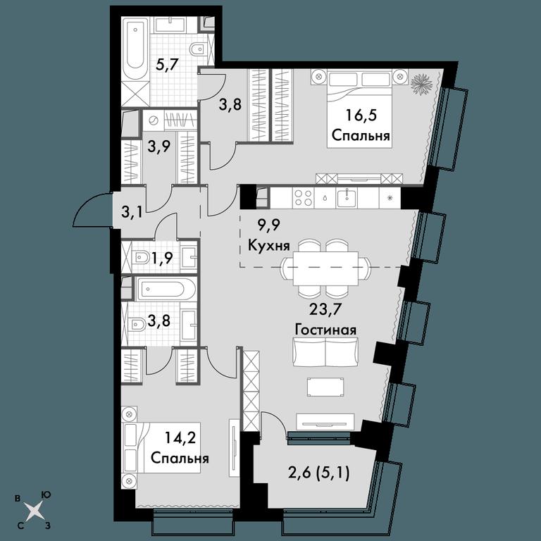 3-BD Apartment Sale, 89.1平方米 at Sydney City, Shenogina Street, 2, Moscow, Russia #1 3-BD Apartment Sale, 89.1平方米 at Sydney City, Shenogina Street, 2, Moscow, Russia #1