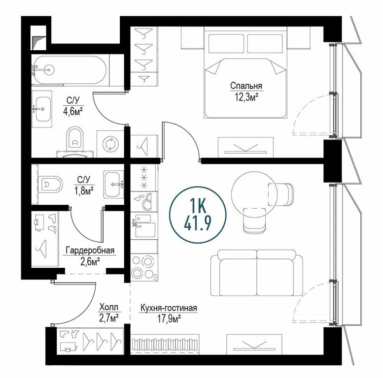 Продажа 1-комн. квартиры, 41,6 м² в ЖК «Метрополия», Волгоградский проспект, 32/3к1, Москва, Россия #1 Продажа 1-комн. квартиры, 41,6 м² в ЖК «Метрополия», Волгоградский проспект, 32/3к1, Москва, Россия #1