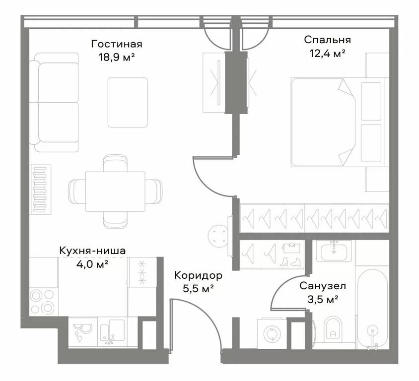 1-BD Apartment Sale, 42.3平方米 at Slava, Leningradskiy Avenue, 8с10, Moscow, Russia #1 1-BD Apartment Sale, 42.3平方米 at Slava, Leningradskiy Avenue, 8с10, Moscow, Russia #1