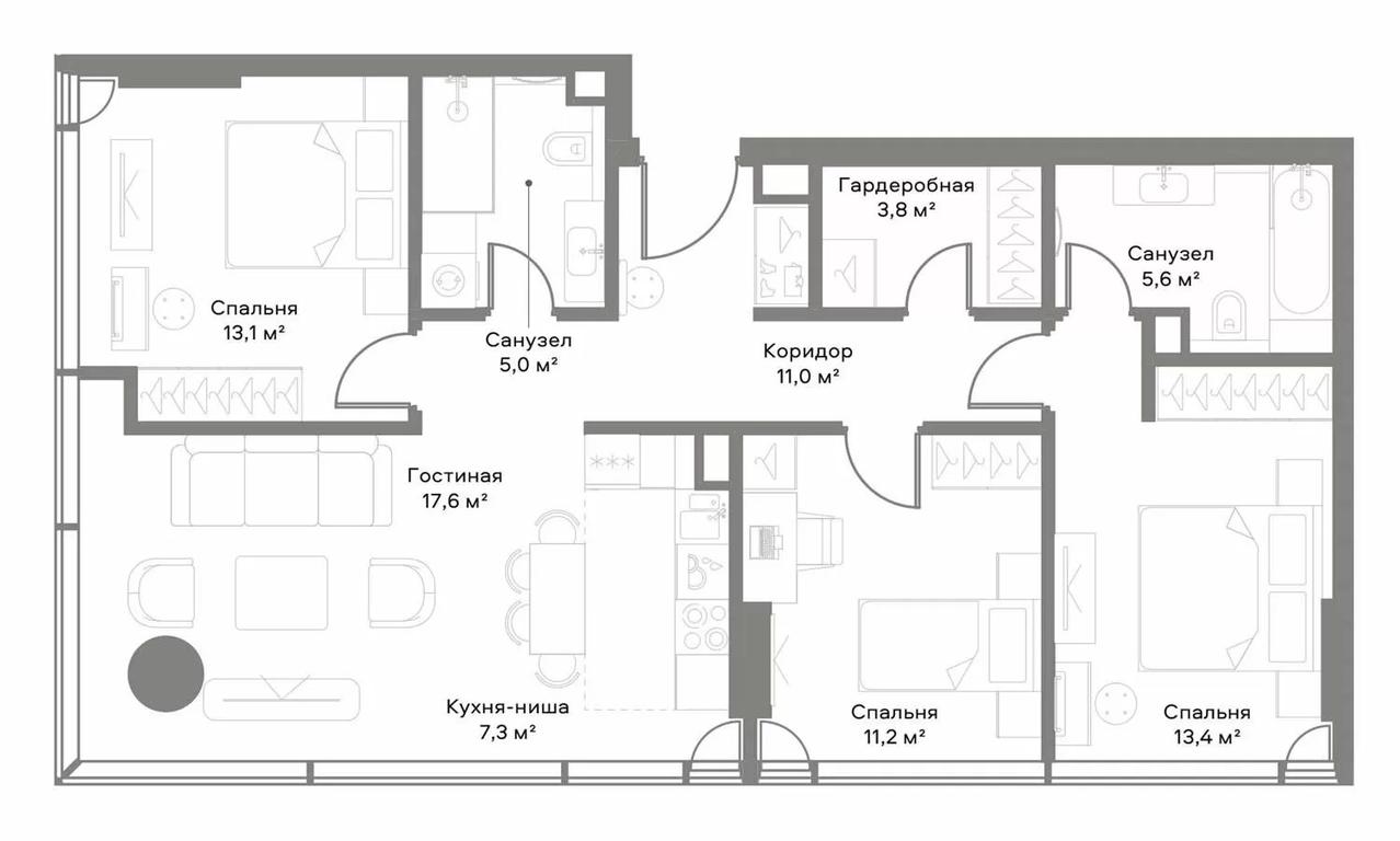 3-BD Apartment Sale, 88.1 sq. m. at Slava, Leningradskiy Avenue, 8с10, Moscow, Russia #1 3-BD Apartment Sale, 88.1 sq. m. at Slava, Leningradskiy Avenue, 8с10, Moscow, Russia #1