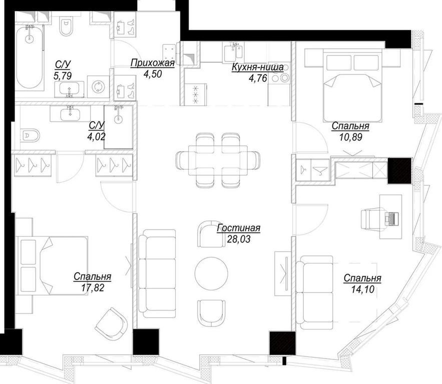 3-BD Apartment Sale, 89.91平方米 at Famous, Bagrationovsky Drive, 5к2, Moscow, Russia #1 3-BD Apartment Sale, 89.91平方米 at Famous, Bagrationovsky Drive, 5к2, Moscow, Russia #1