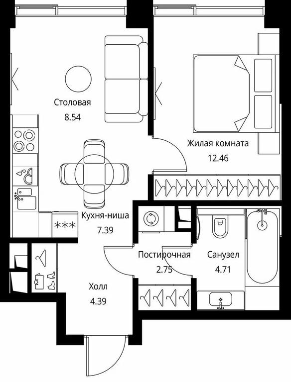 1-BD Apartment Sale, 40.24 sq. m. at City Bay, Volokolamskoye Highway, 95с3, Moscow, Russia #1 1-BD Apartment Sale, 40.24 sq. m. at City Bay, Volokolamskoye Highway, 95с3, Moscow, Russia #1