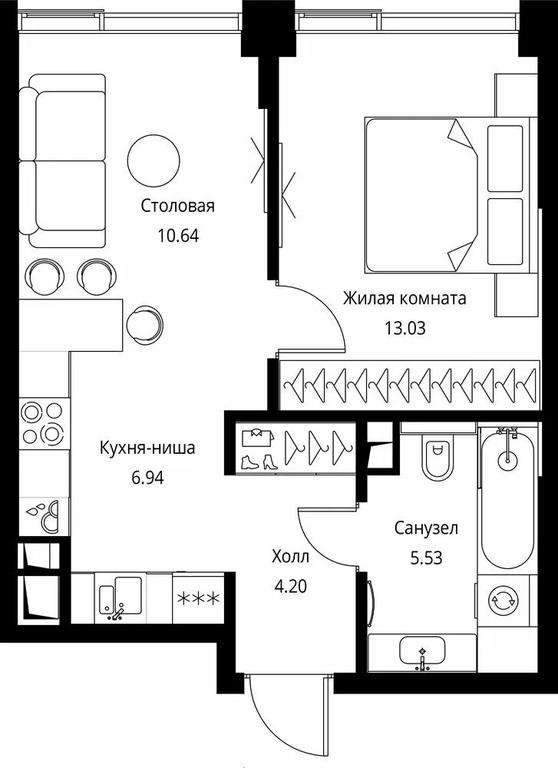 1-BD Apartment Sale, 40.34 sq. m. at City Bay, Volokolamskoye Highway, 95с3, Moscow, Russia #1 1-BD Apartment Sale, 40.34 sq. m. at City Bay, Volokolamskoye Highway, 95с3, Moscow, Russia #1