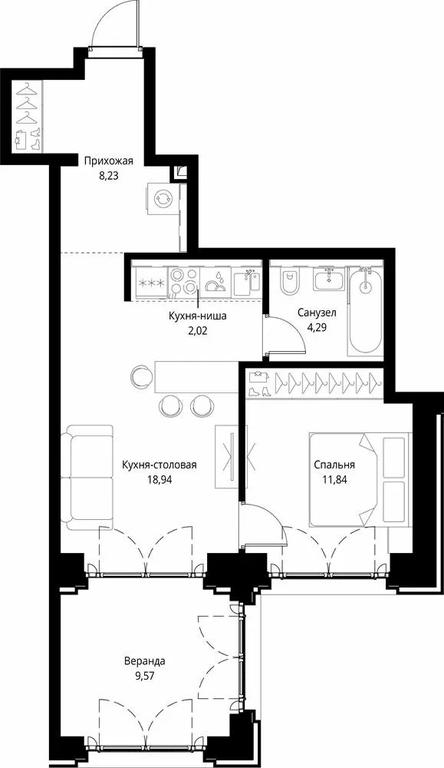 1-BD Apartment Sale, 54.89 sq. m. at City Bay, Volokolamskoye Highway, 95с3, Moscow, Russia #1 1-BD Apartment Sale, 54.89 sq. m. at City Bay, Volokolamskoye Highway, 95с3, Moscow, Russia #1
