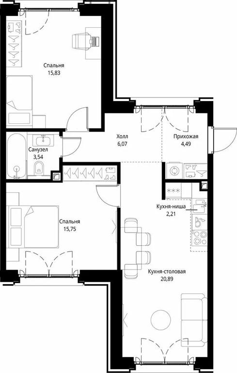 2-BD Apartment Sale, 68.78 sq. m. at City Bay, Volokolamskoye Highway, 95с3, Moscow, Russia #1 2-BD Apartment Sale, 68.78 sq. m. at City Bay, Volokolamskoye Highway, 95с3, Moscow, Russia #1