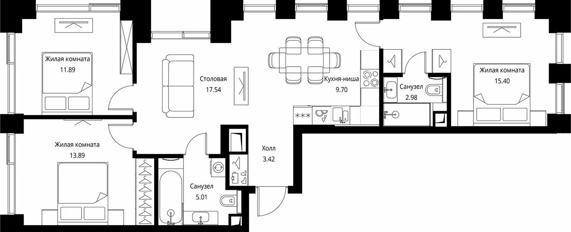 3-BD Apartment Sale, 79.83 sq. m. at City Bay, Volokolamskoye Highway, 95с3, Moscow, Russia #1 3-BD Apartment Sale, 79.83 sq. m. at City Bay, Volokolamskoye Highway, 95с3, Moscow, Russia #1
