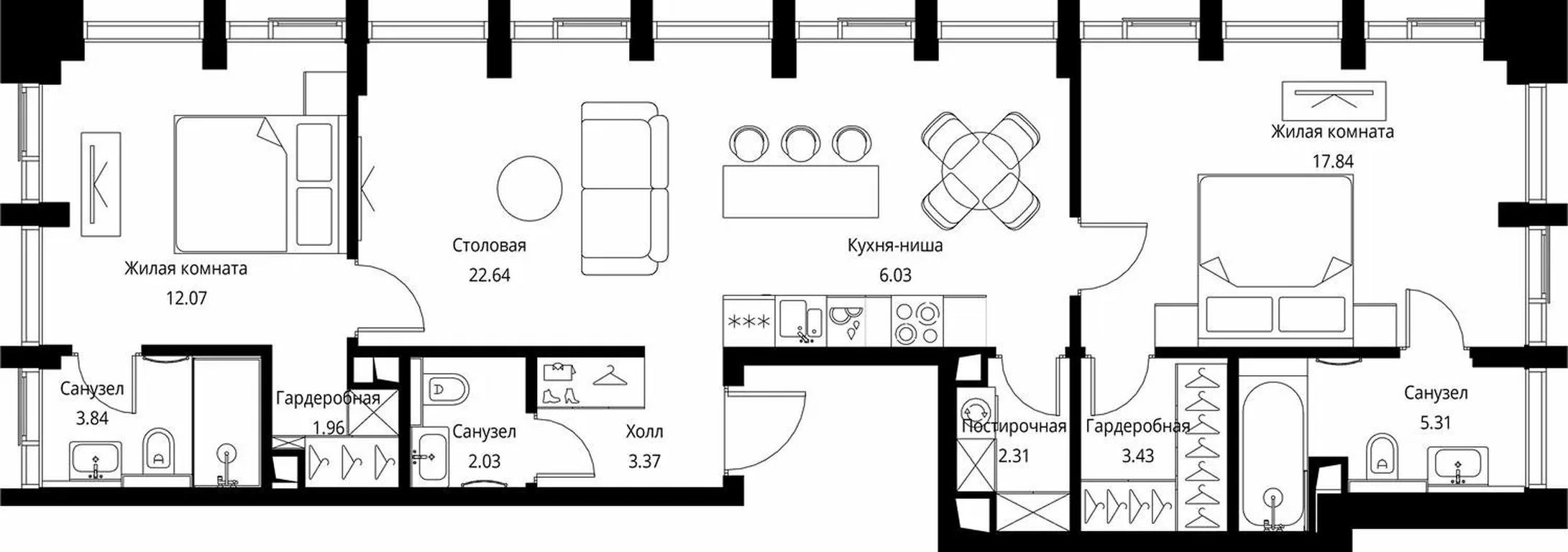 2-BD Apartment Sale, 80.83 sq. m. at City Bay, Volokolamskoye Highway, 95с3, Moscow, Russia #1 2-BD Apartment Sale, 80.83 sq. m. at City Bay, Volokolamskoye Highway, 95с3, Moscow, Russia #1