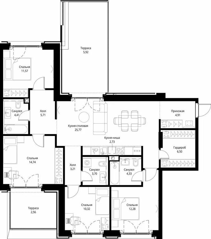 4-BD Apartment Sale, 118.66 sq. m. at City Bay, Volokolamskoye Highway, 95с3, Moscow, Russia #1 4-BD Apartment Sale, 118.66 sq. m. at City Bay, Volokolamskoye Highway, 95с3, Moscow, Russia #1