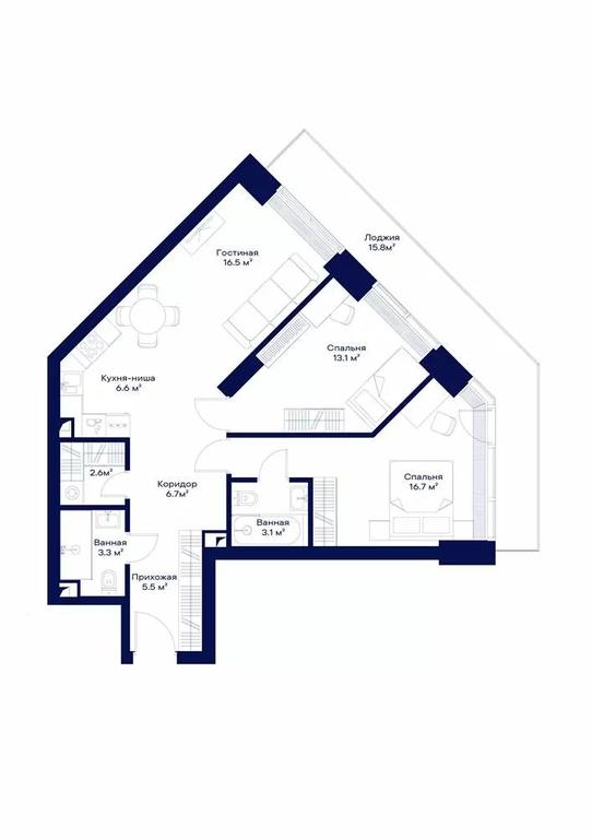 2-BD Apartment Sale, 81.21平方米 at Jois, 3rd Silikatny Drive, 10, Moscow, Russia #1 2-BD Apartment Sale, 81.21平方米 at Jois, 3rd Silikatny Drive, 10, Moscow, Russia #1