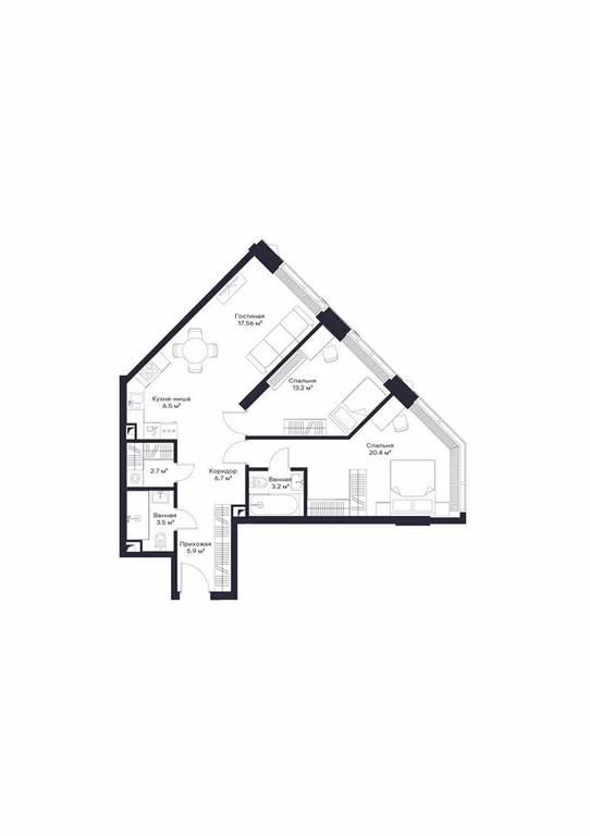 2-BD Apartment Sale, 78.98 sq. m. at Jois, 3rd Silikatny Drive, 10, Moscow, Russia #1 2-BD Apartment Sale, 78.98 sq. m. at Jois, 3rd Silikatny Drive, 10, Moscow, Russia #1