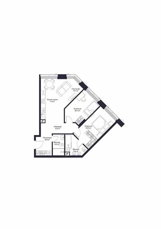 2-BD Apartment Sale, 73.67 sq. m. at Jois, 3rd Silikatny Drive, 10, Moscow, Russia #1 2-BD Apartment Sale, 73.67 sq. m. at Jois, 3rd Silikatny Drive, 10, Moscow, Russia #1