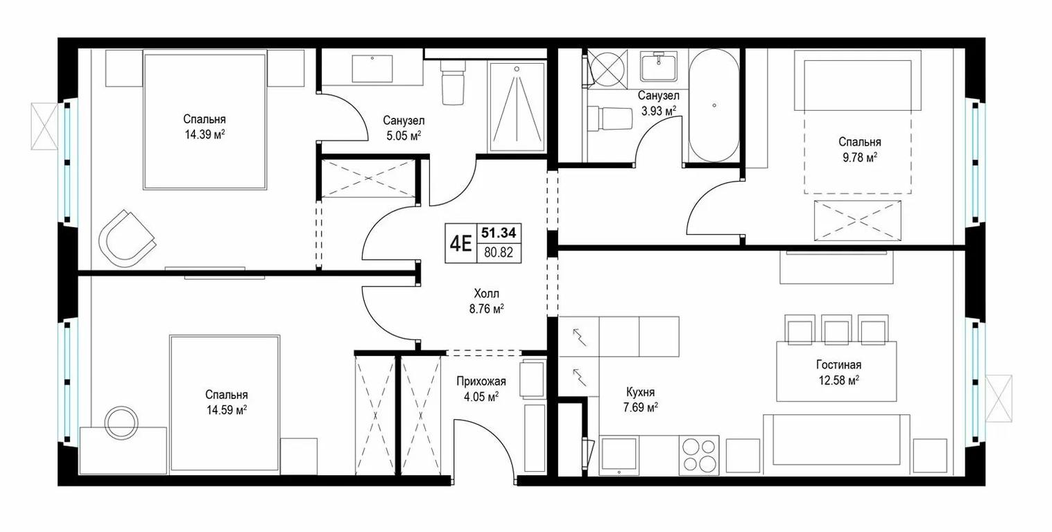 3-BD Apartment Sale, 80.9平方米 at Eko Vidnoe 2.0, kvartal Tsentralny, 1, Kupelinka Subdistrict, derevnya Sapronovo, Leninskiy City District, Moscow Region, Russia #1 3-BD Apartment Sale, 80.9平方米 at Eko Vidnoe 2.0, kvartal Tsentralny, 1, Kupelinka Subdistrict, derevnya Sapronovo, Leninskiy City District, Moscow Region, Russia #1